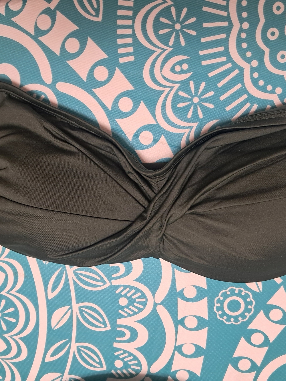 Green Twist-Front Bikini Top